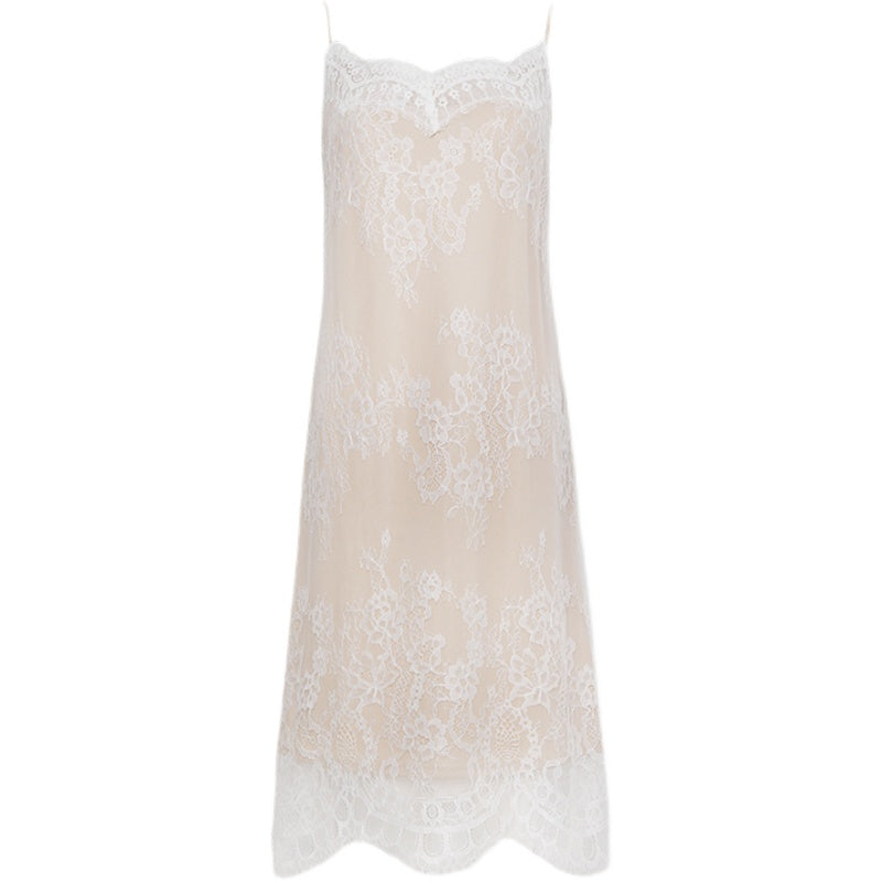 Versatile Eyelash Lace Suspender Dress For Women