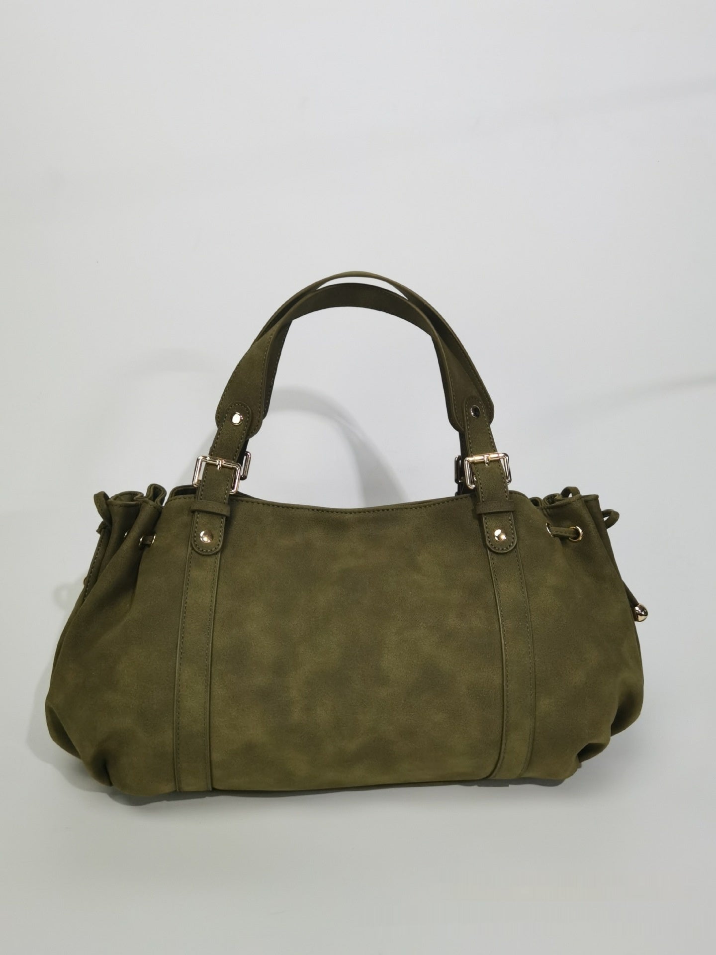 Womens Solid-Color Simple Tote HandbagShoulder Bag
