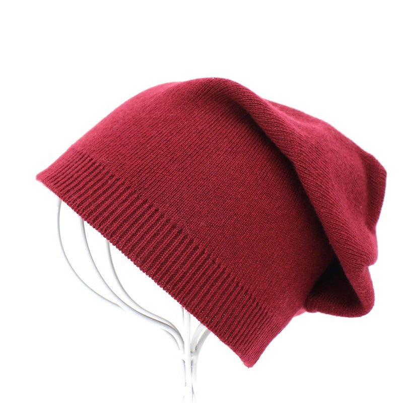 Women's Warm Plush Thickened Wool Ball Knitted Hat