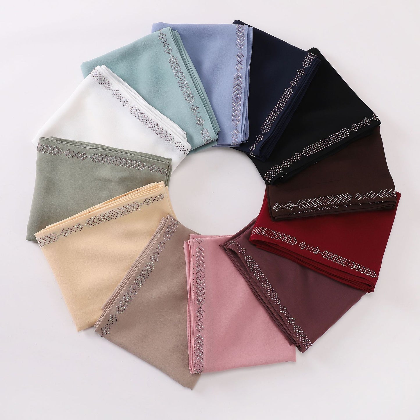 Women's Fashionable New Pearl Chiffon Scarf