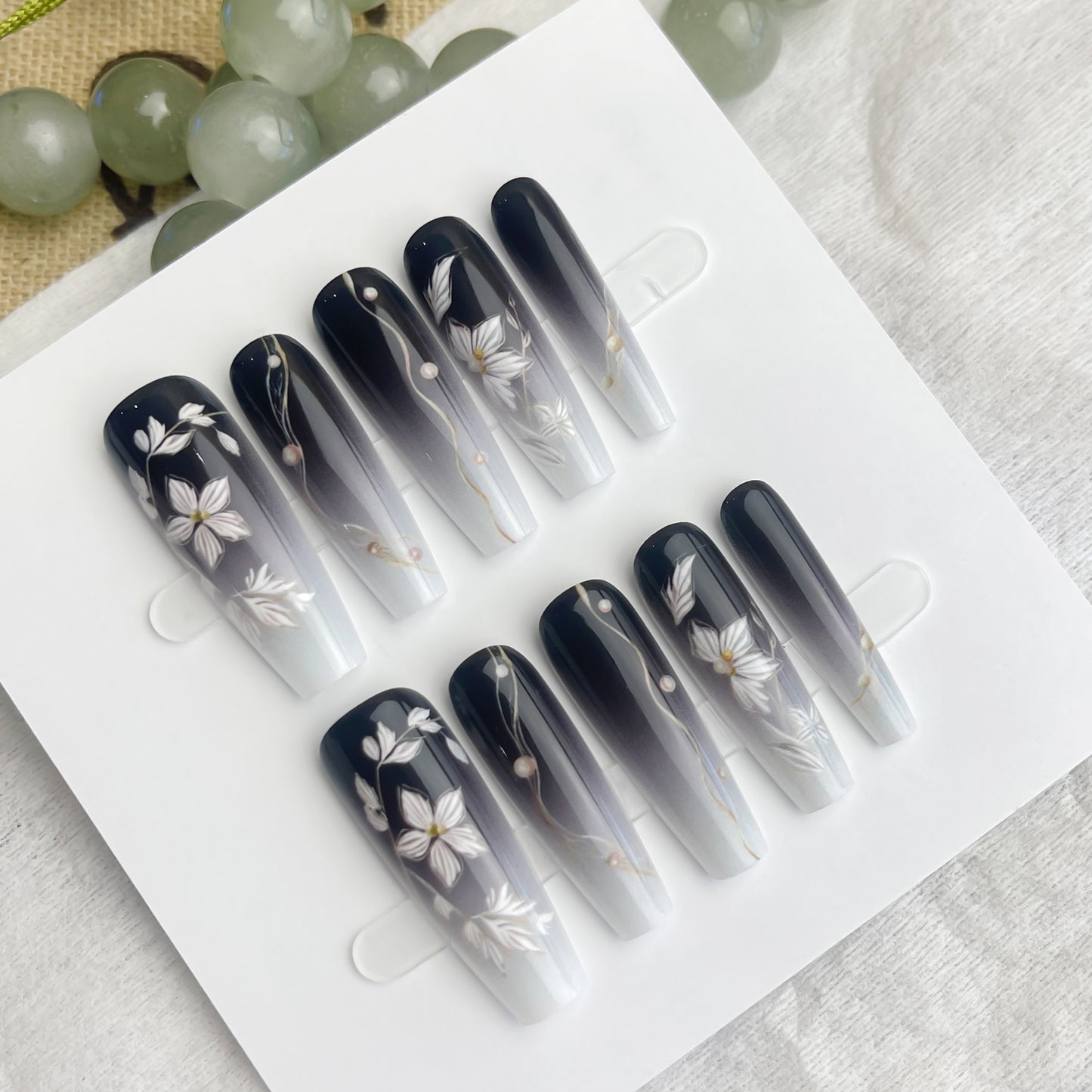 New Chinese Ancient Style Flower New Year Dark Prefabricated Nail Tip Wear Armor