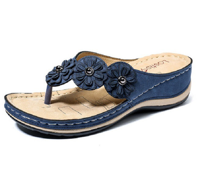 Retro Slope With Casual Flip-Flops