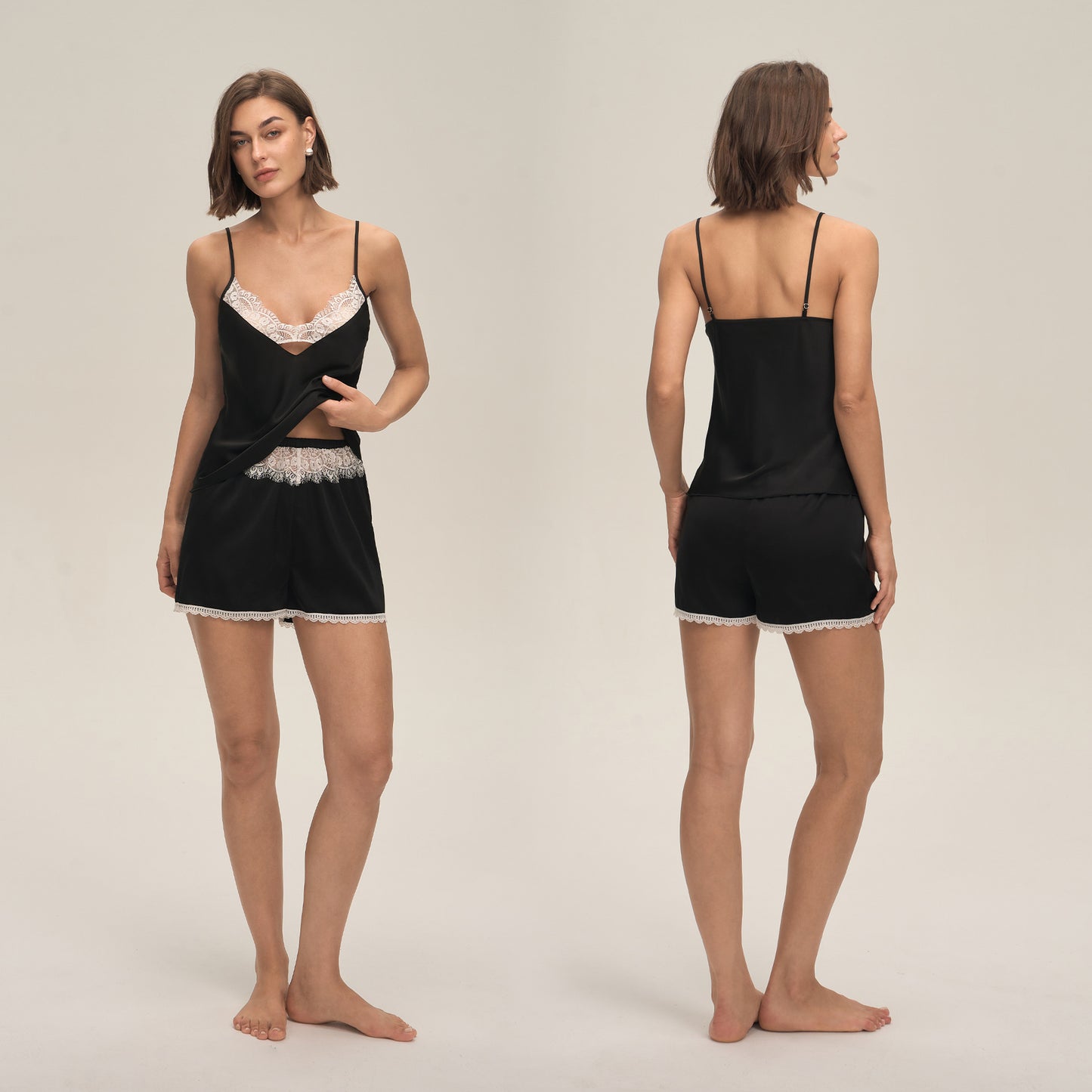 Womens Suspender Shorts Casual Comfortable Loungewear Set