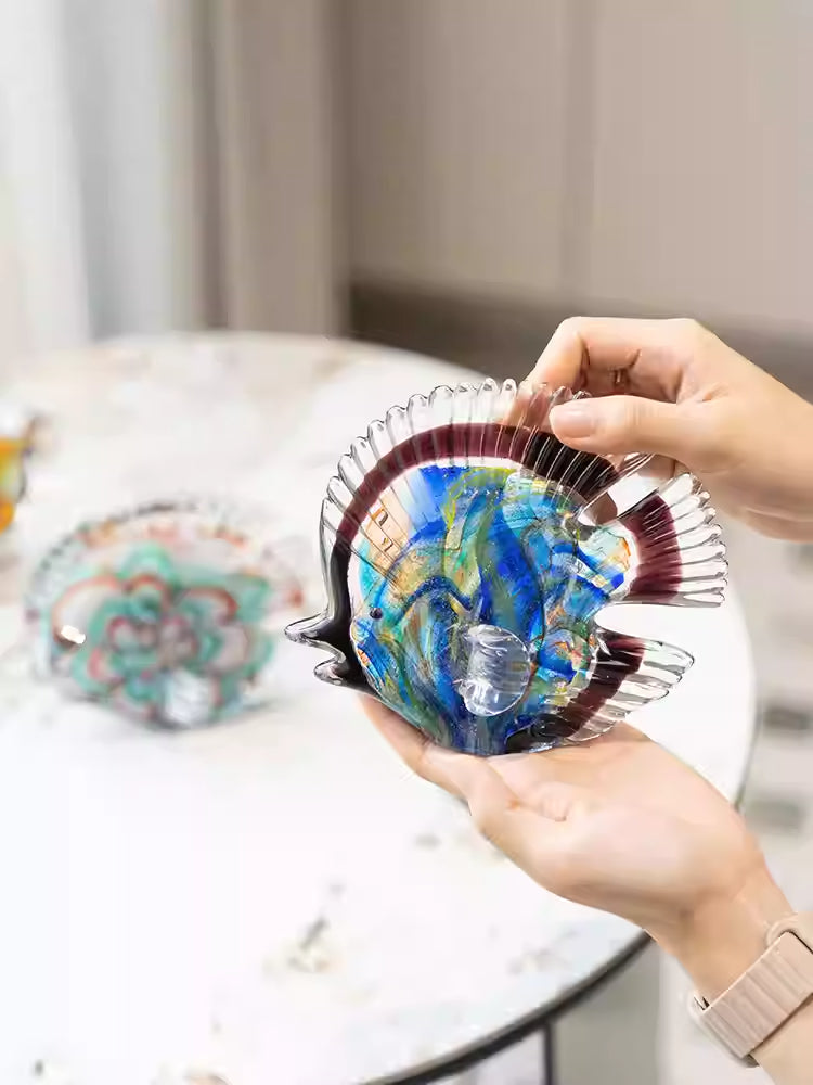Glass Fish Ornament For The Living Room Or Entryway Home Decor Piece