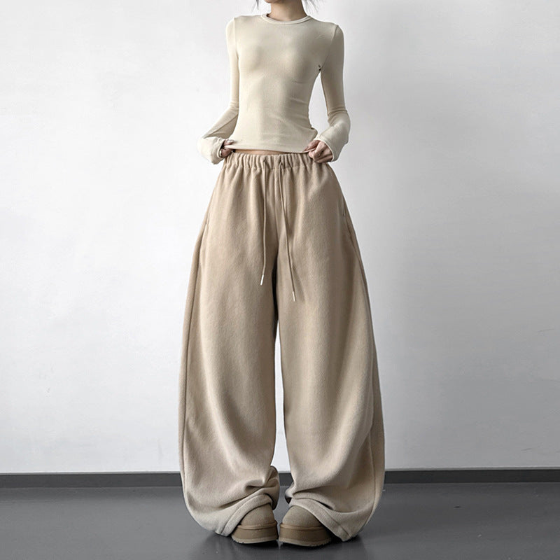 High-Waisted Slimming Straight-Leg Wide-Leg Sweatpants For Women