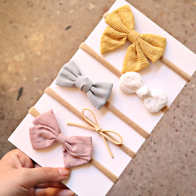 Baby Bow Tie Hair Hoop Nylon