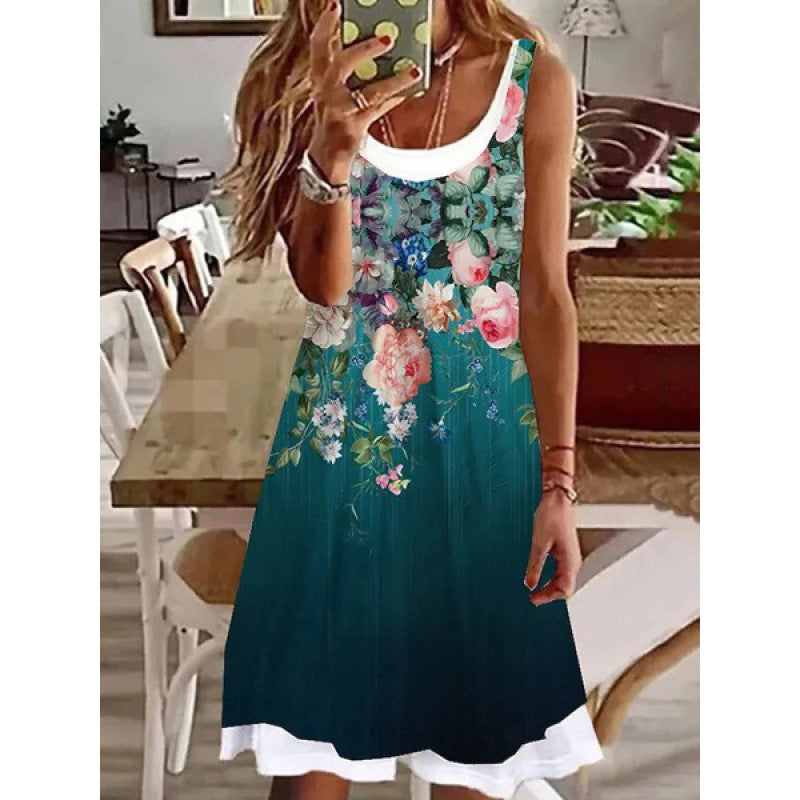 Loose Digital Printing Casual Dress