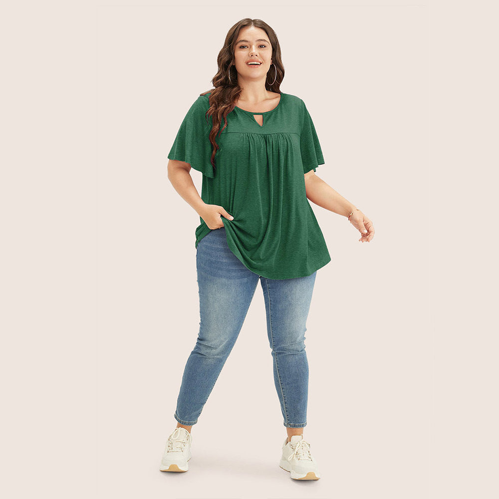 Simple And Casual Short-sleeved Summer Loose And Versatile Top