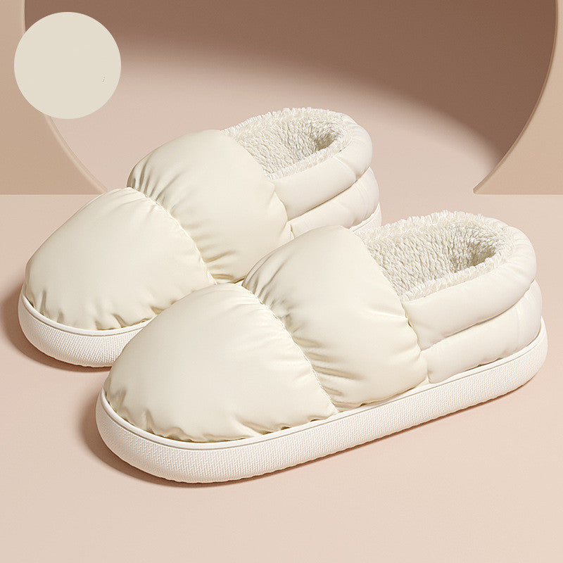 Plush Warm Antiskid Cotton Slippers For Household Use