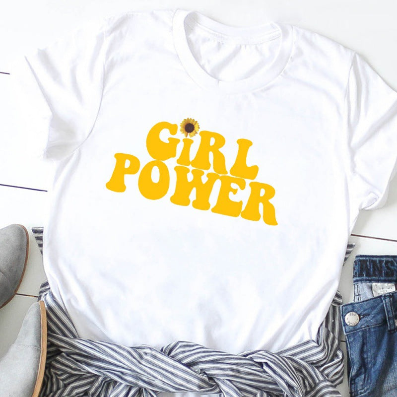 European And American Suffragette Round Neck Short-sleeved T-shirt