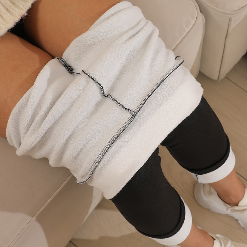 Cashmere Winter Wear High Waist Leggings For Women