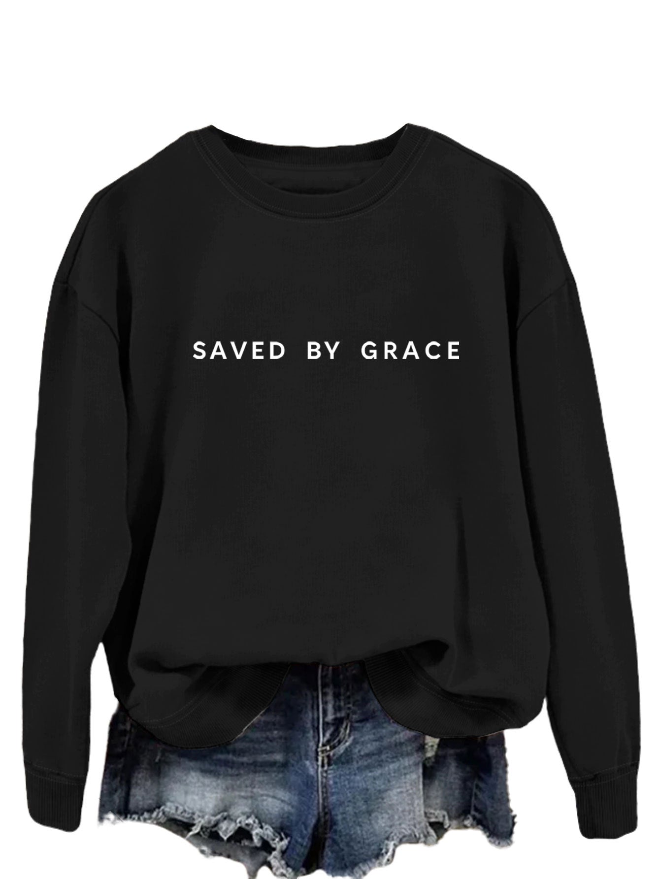 Moderigtig enkel løs sweater til damer