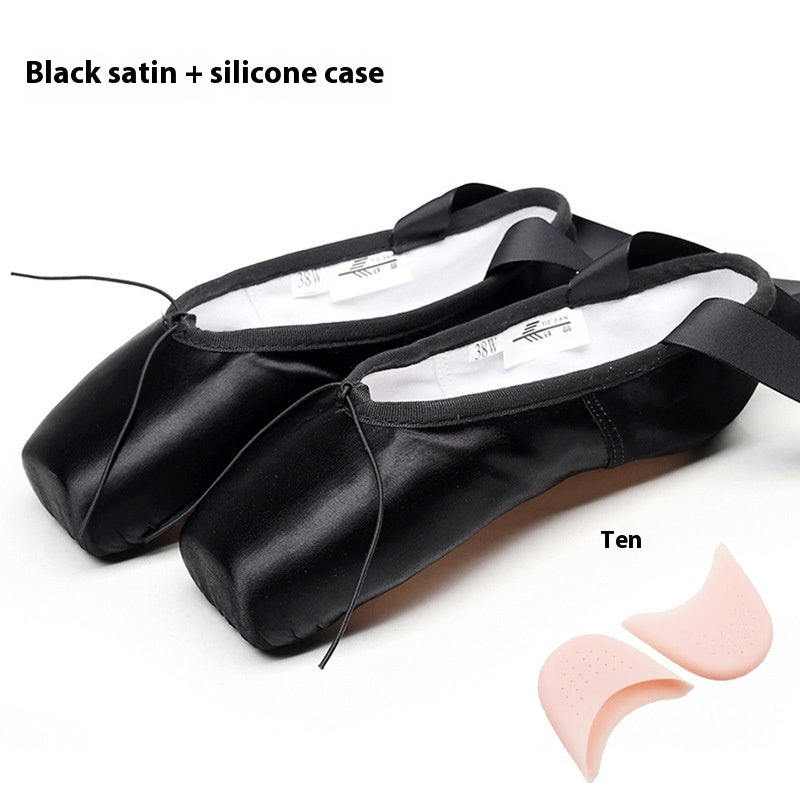 Solid Color Simple Hard Bottom Strap Ballet Shoes
