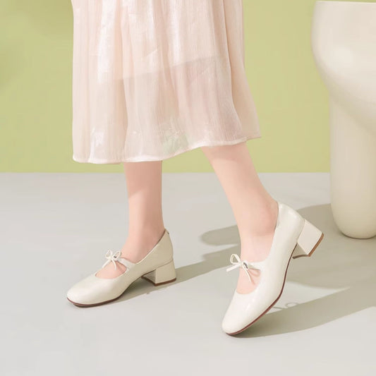 Comfortable Soft Soled Bow Mary Jane Shoes