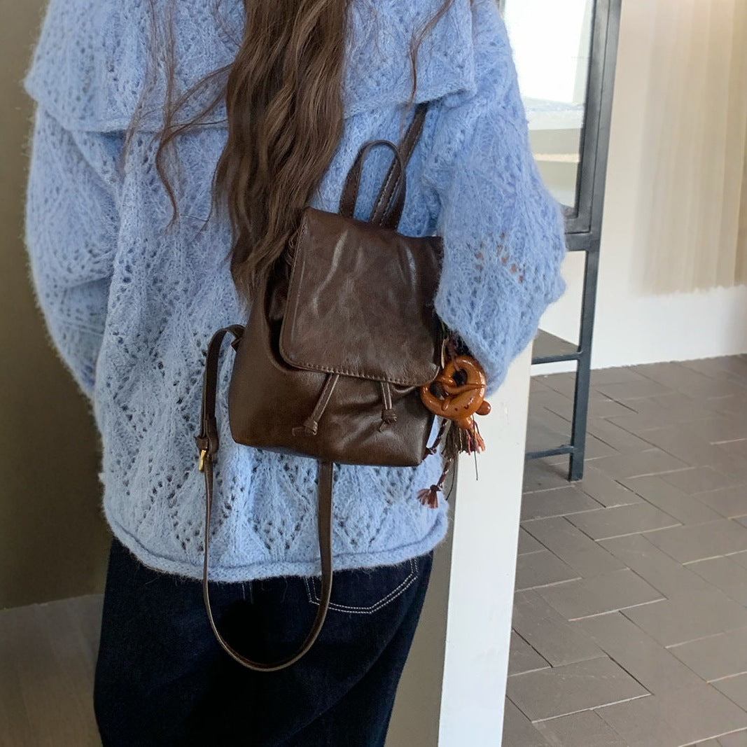 Vintage PU Soft Leather Textured Versatile Shoulder Bag