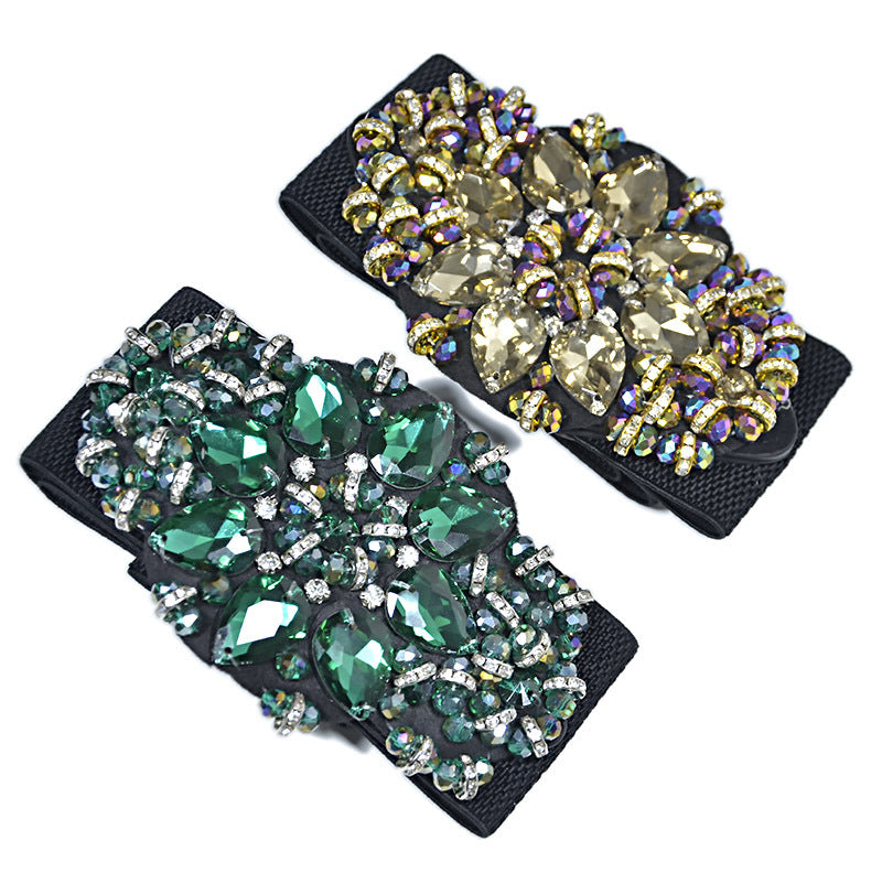 Women's Sweet And Elegant Color Rhinestone Inlaid Girdle