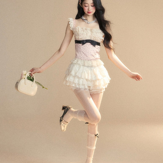 Off-shoulder Beautiful Lace T-shirt