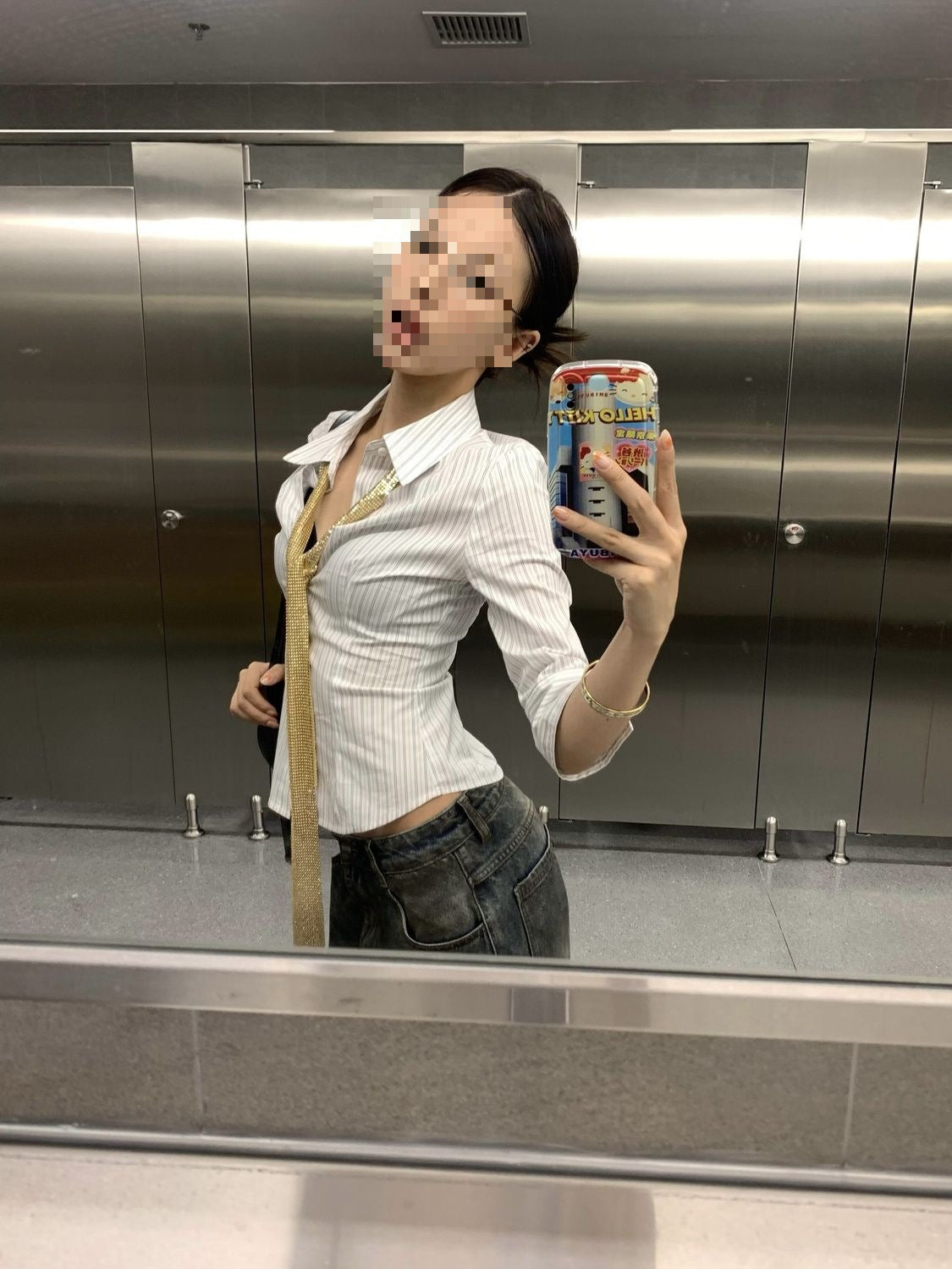 American Retro Striped Shirt For Women