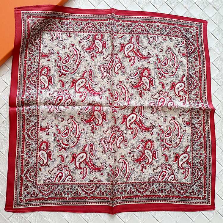 Men's Fashion Vintage  Cashew Flower Silk Scarf