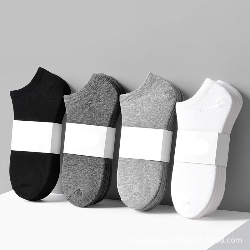 Men's Socks Summer Street Vendor Stocks Black White Gray Ankle Socks