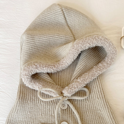 Ice Man Design Fashionable Knitted Drawstring Autumn And Winter Warm Ear Protection Hat