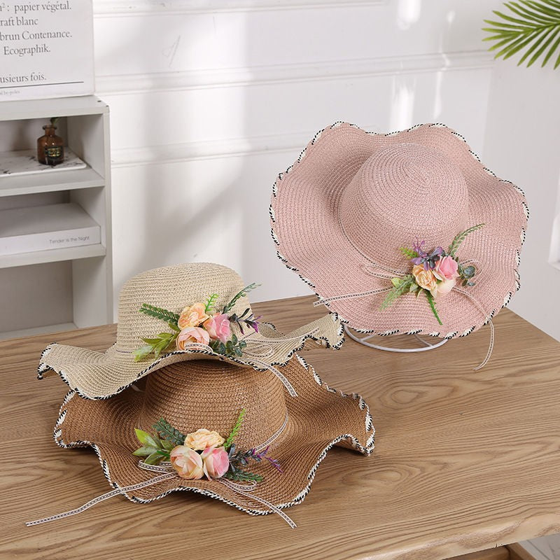 Women's Summer Beach Hat Wavy Parent-child