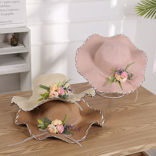 Women's Summer Beach Hat Wavy Parent-child