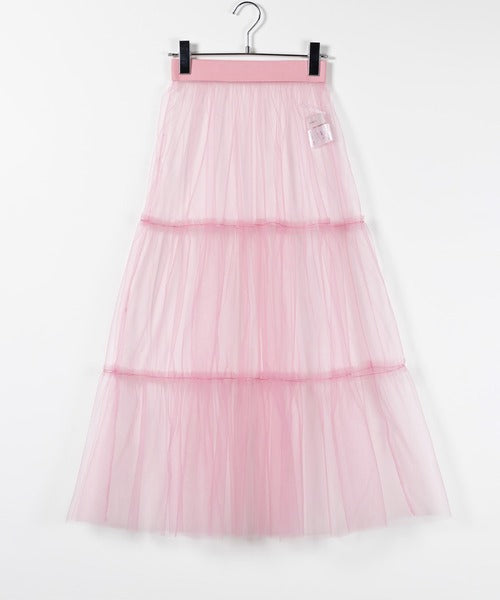 Women's Fashion Mesh A- Line Skirt