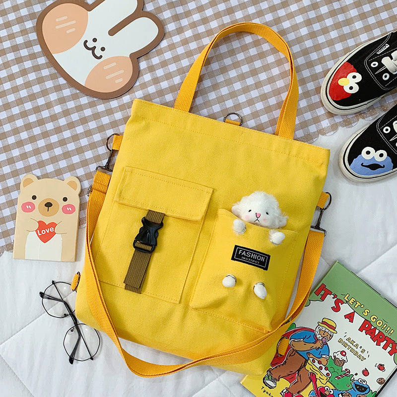 Trendy Cool Girl Student Cute Bear Cartoon Bag
