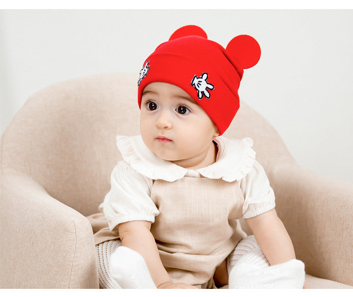 Newborn Baby's Autumn And Winter Double-layer Cotton Cartoon Knitting Pullover