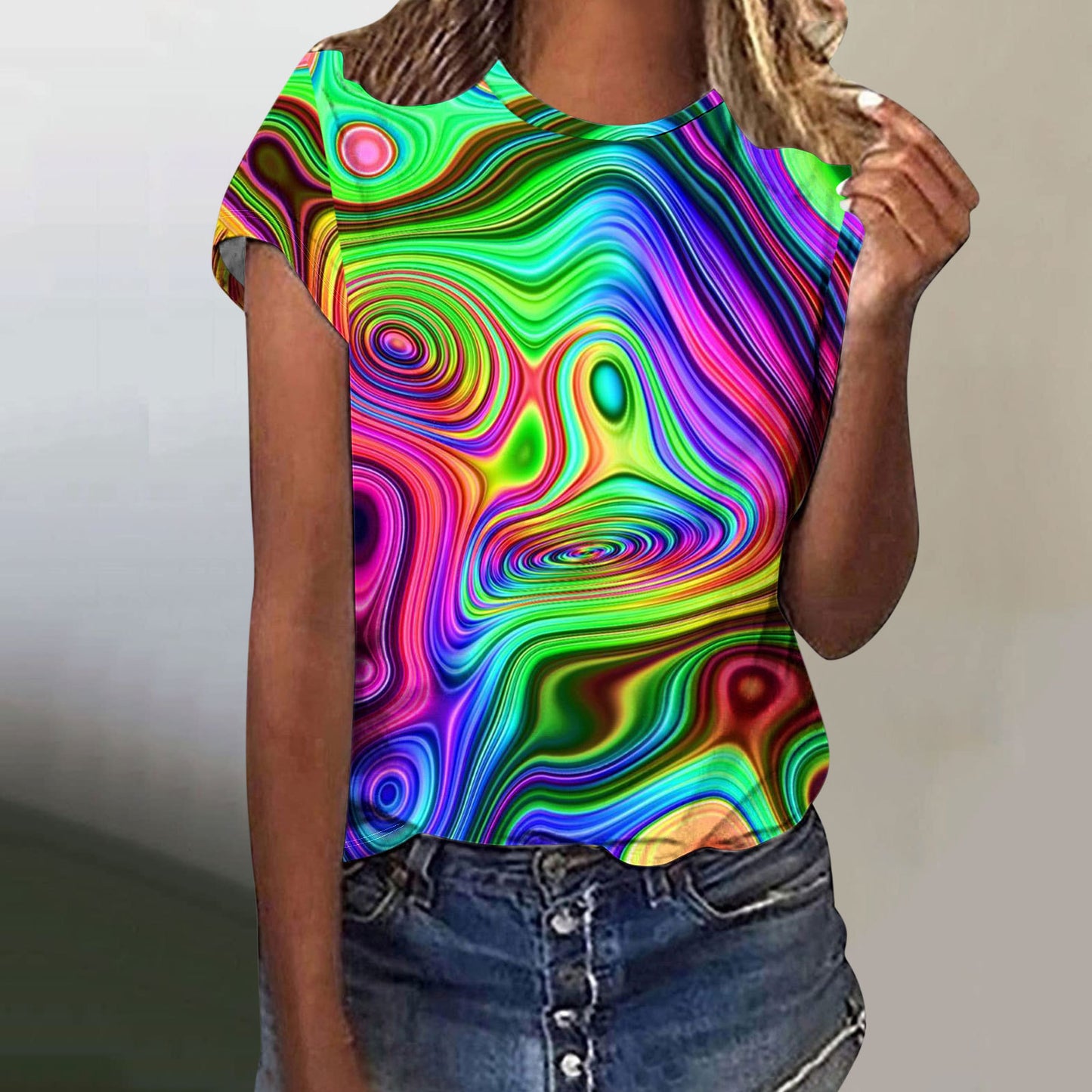 Butterfly Digital Printed Short Sleeve Shirt