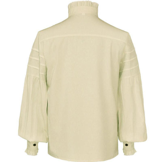 European Medieval Samurai Scarf Lantern Sleeve Shirt