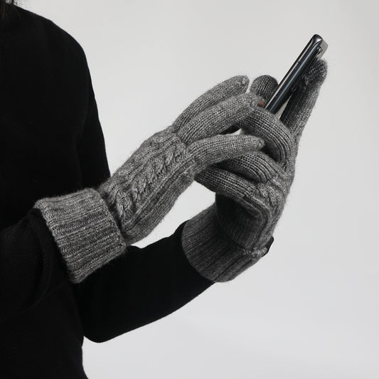 Knitted Gloves For Winter Outdoor Cycling