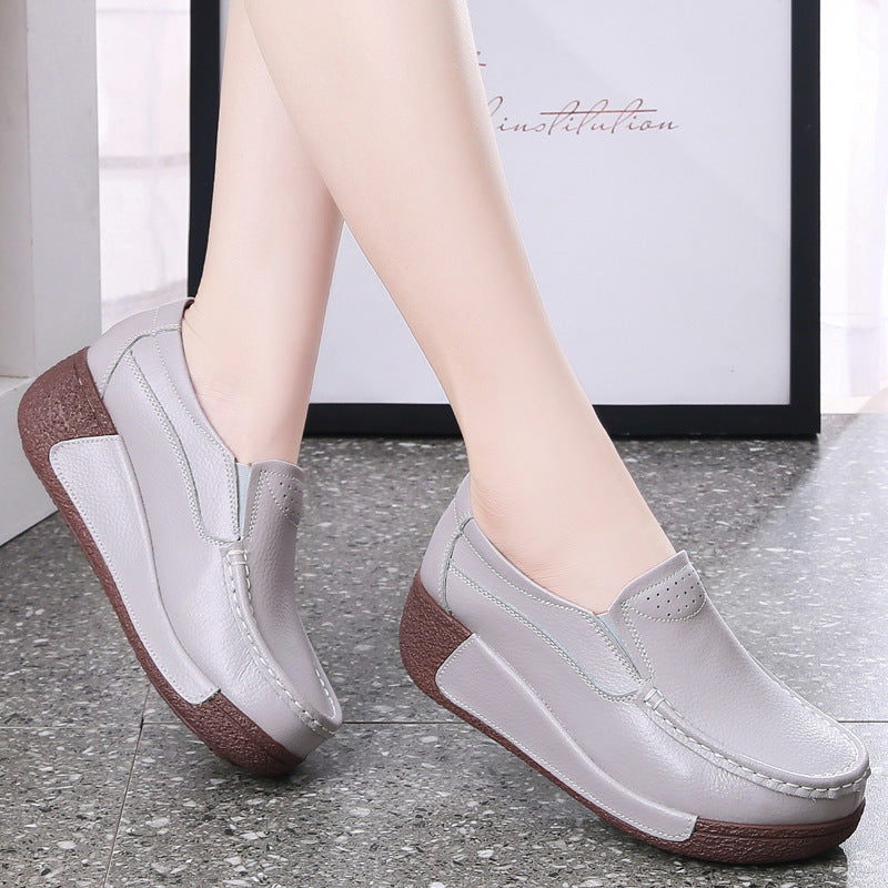 Women's Platform Muffin Wedge Casual Shoes