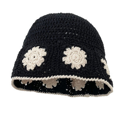 Women's Fashion Linen Cotton Thread Hollow Woven Bucket Hat