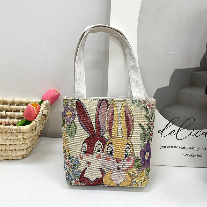 Gold Silk Double-sided Embroidered Small Square Bag Ethnic Style Leisure
