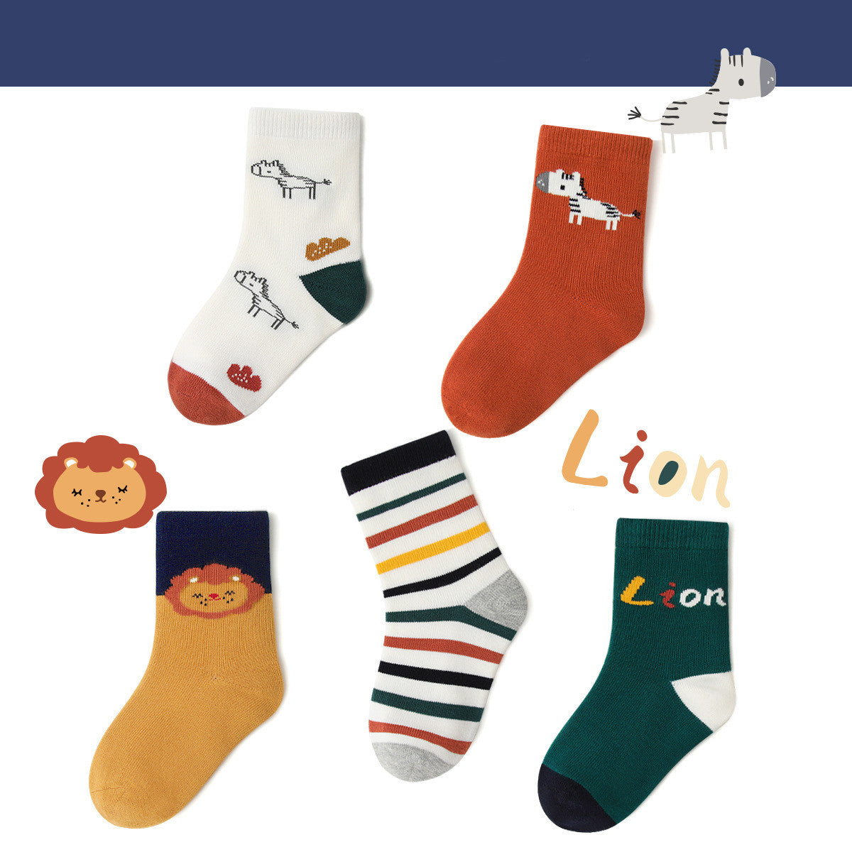 Children's Spring And Autumn Sports Cotton Socks