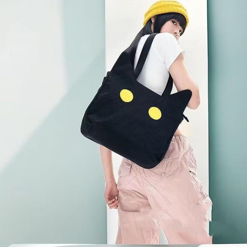Sweet Cool Cat-shaped Nylon Tote Bag