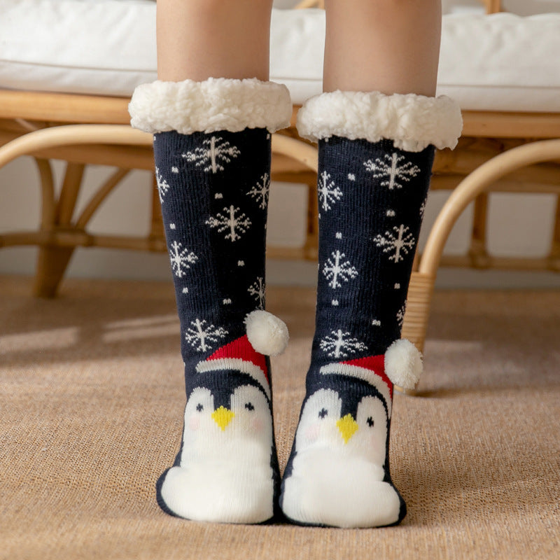 Plush Coral Velvet Stockings Household Sleeping Carpet