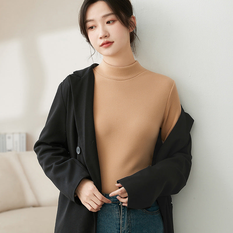 Thickened Inner Wear High-grade Black Collar Warm