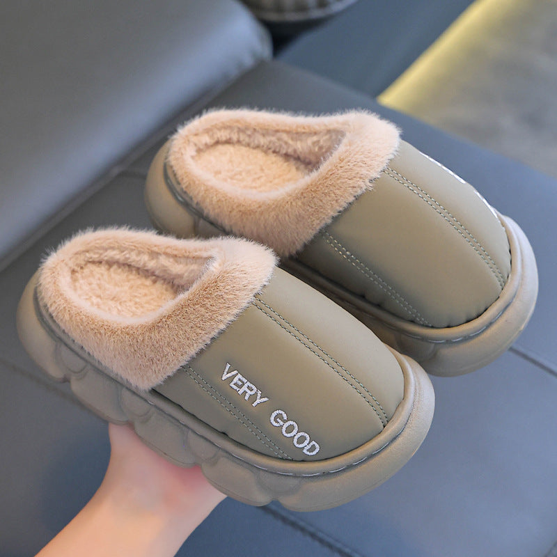Winter Anti-slip Waterproof Cotton Slippers For Children