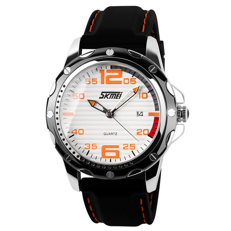 Classic Trend Silicone Strap  30m Waterproof Calendar Watch