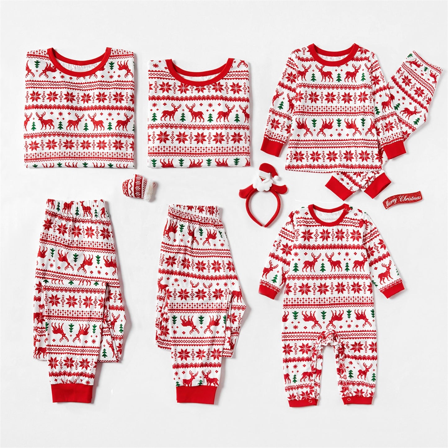Hjemmetøj Pyjamas Juleprint Afslappet Sæt