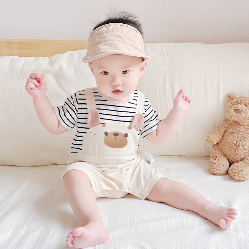 Kortærmet Baby Jumpsuit til Sommer