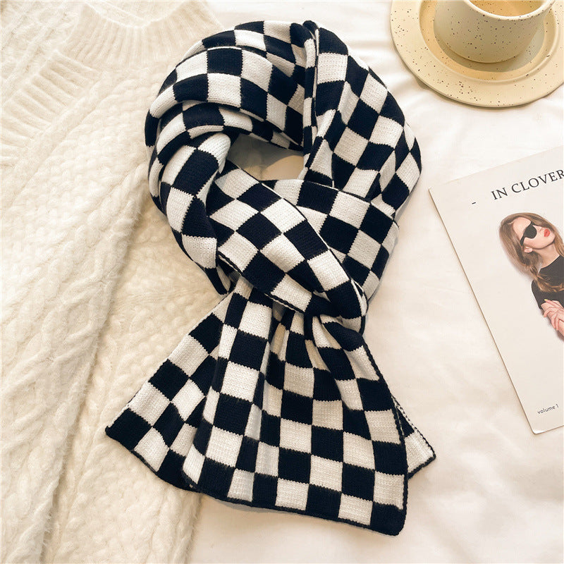 Women's Fashion Plaid Versatile Warm Scarf