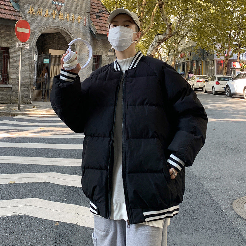Men's Solid Color Loose Padded Jacket