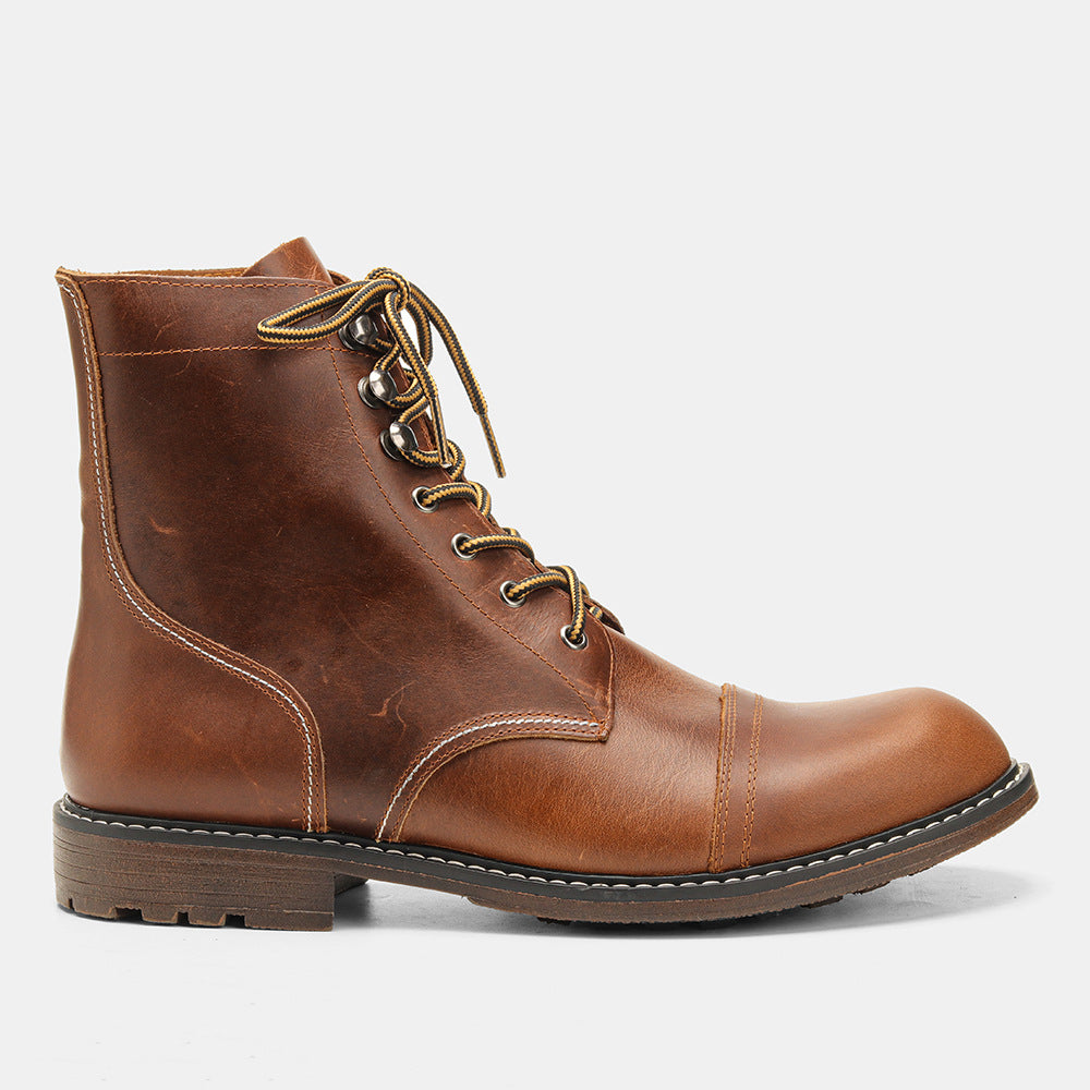 European And American Popular High-top Rubbing Ankle Boots
