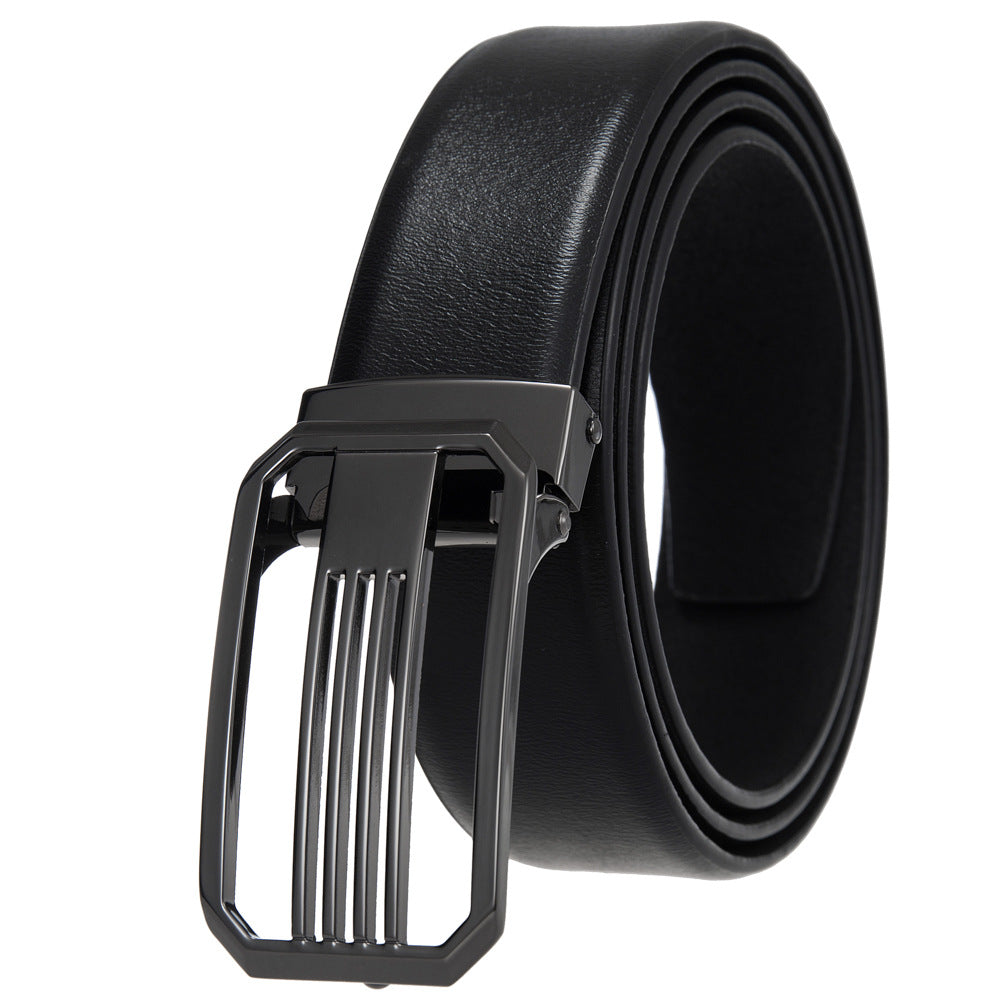 Pin Buckle Belt Two-layer Cowhide Punching Belt
