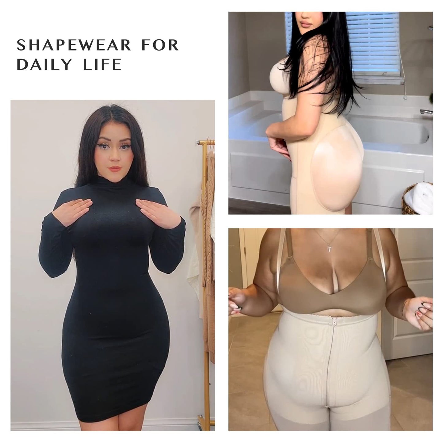 One-piece Corset High Waist Hip Raise Pants Crotch Zipper