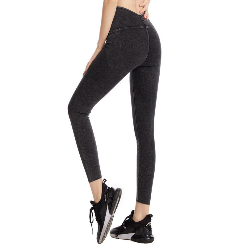 Women's Elastic High Waist Abdominal Hip Lift Yoga Pants